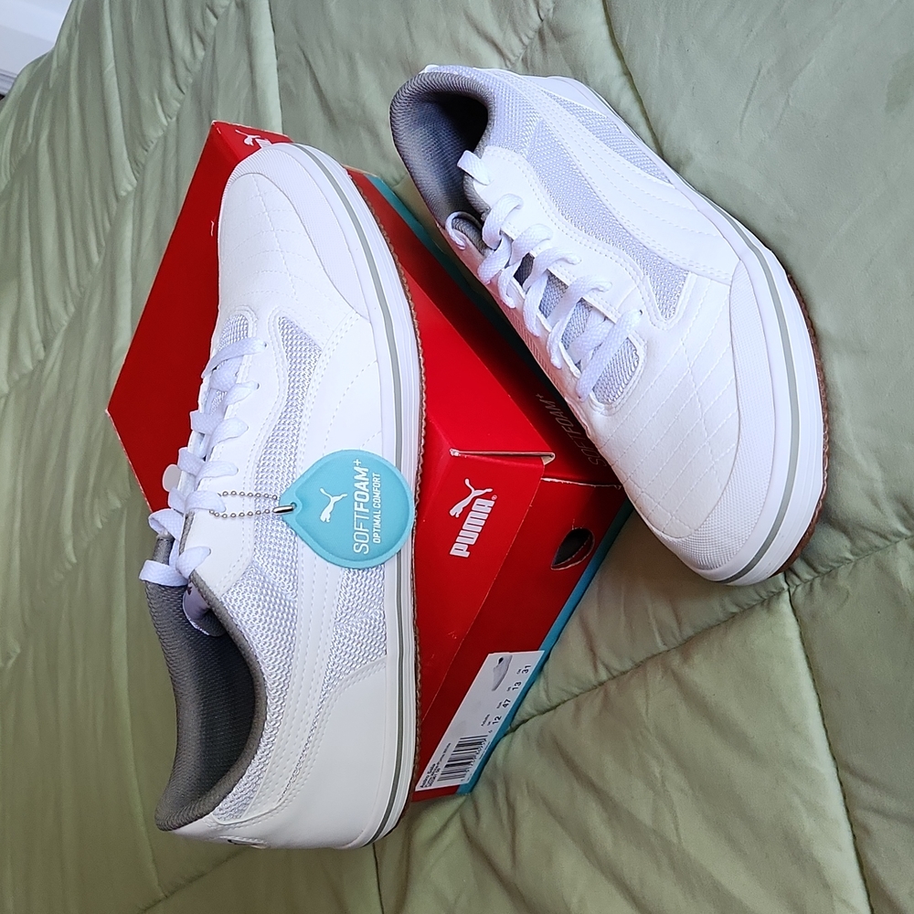 NEW White PUMA Sneakers (size 13)